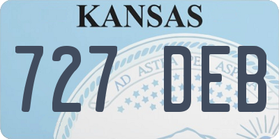 KS license plate 727DEB