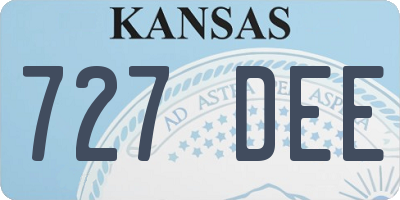 KS license plate 727DEE