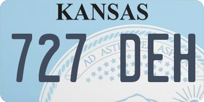 KS license plate 727DEH