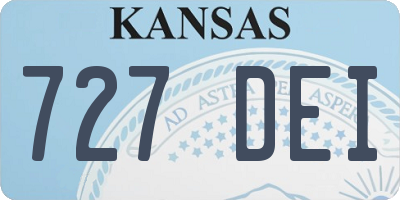KS license plate 727DEI