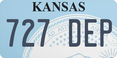 KS license plate 727DEP