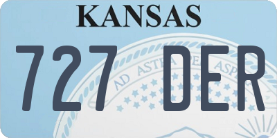 KS license plate 727DER
