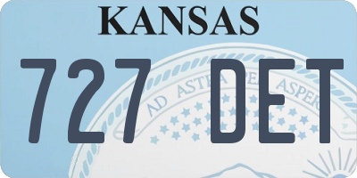 KS license plate 727DET