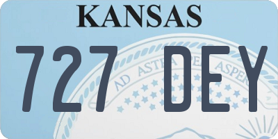 KS license plate 727DEY