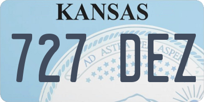 KS license plate 727DEZ