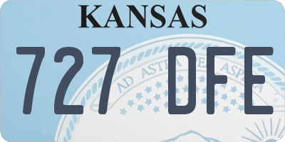KS license plate 727DFE