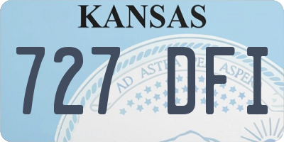KS license plate 727DFI