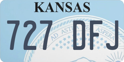 KS license plate 727DFJ