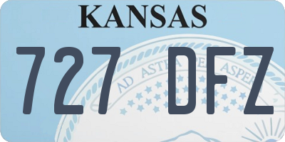 KS license plate 727DFZ