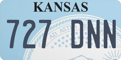 KS license plate 727DNN