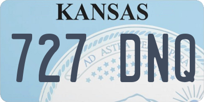 KS license plate 727DNQ