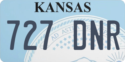 KS license plate 727DNR