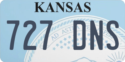 KS license plate 727DNS