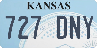KS license plate 727DNY
