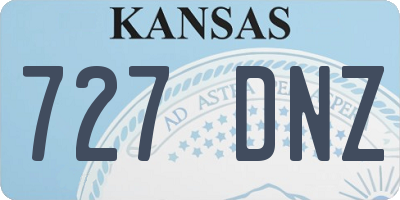 KS license plate 727DNZ
