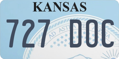 KS license plate 727DOC