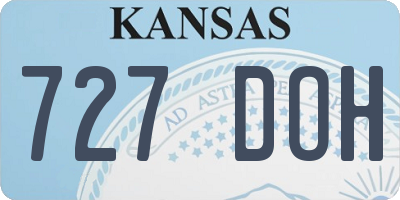 KS license plate 727DOH