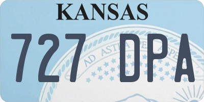 KS license plate 727DPA