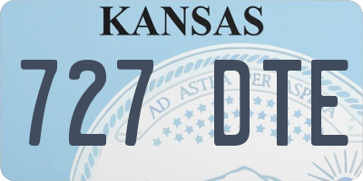 KS license plate 727DTE