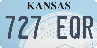 KS license plate 727EQR