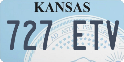 KS license plate 727ETV