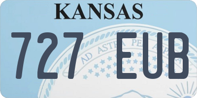 KS license plate 727EUB