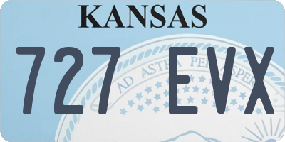 KS license plate 727EVX