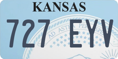 KS license plate 727EYV