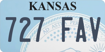 KS license plate 727FAV