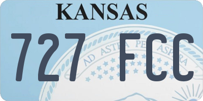 KS license plate 727FCC