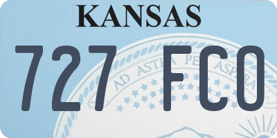KS license plate 727FCO
