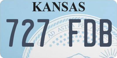 KS license plate 727FDB