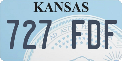 KS license plate 727FDF
