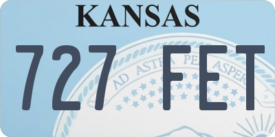 KS license plate 727FET