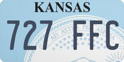 KS license plate 727FFC