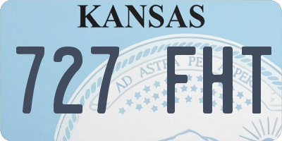 KS license plate 727FHT