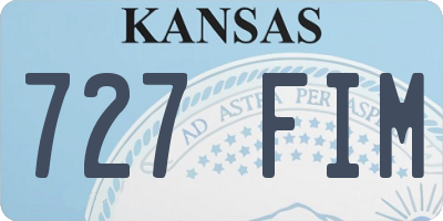 KS license plate 727FIM
