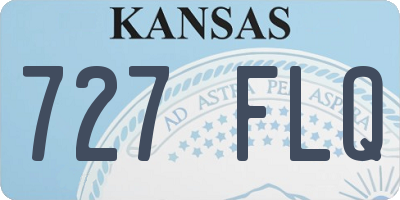 KS license plate 727FLQ