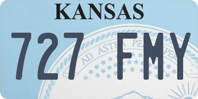 KS license plate 727FMY