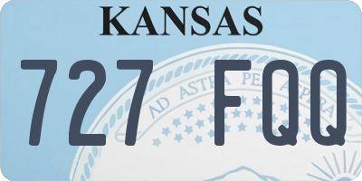 KS license plate 727FQQ