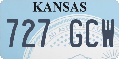 KS license plate 727GCW