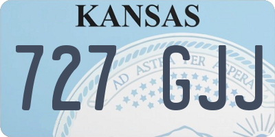 KS license plate 727GJJ