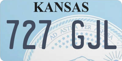 KS license plate 727GJL