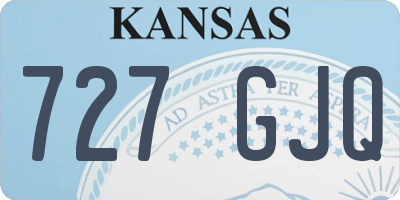 KS license plate 727GJQ