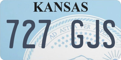 KS license plate 727GJS