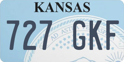KS license plate 727GKF