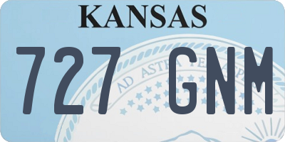 KS license plate 727GNM