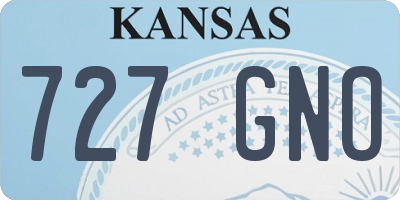 KS license plate 727GNO