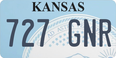KS license plate 727GNR
