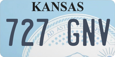 KS license plate 727GNV